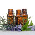 Aromatherapy Aroma Oil in Glass Bottles with Lavender Pine and Mint